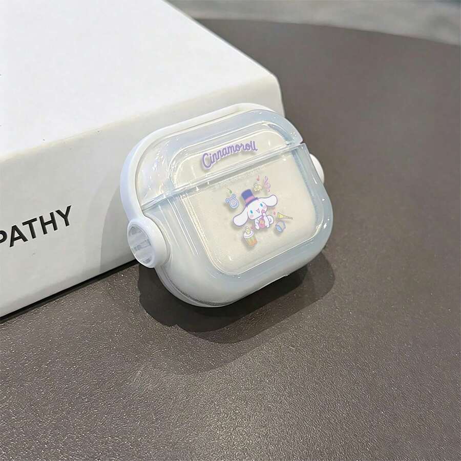 三麗鷗 Cinnamoroll 音樂 AirPods Pro 保護殼 可愛透明防震殼 附旋轉支架 相容 AirPods 1/2/3/4 與 Pro/Pro 2 代 適用於新款 AirPods Pro 3 送女友聖誕襪小禮物 - transparent - 查看 1