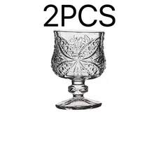 12/6/4/2/1pc Diamond/Butterfly Pattern 40ML Stemmed Glass Cups, Transparent & Refractive, High-Aesthetic Mini One-Sip Teacups, Tall Stem Design Prevents Overdrinking - Clear - View 12