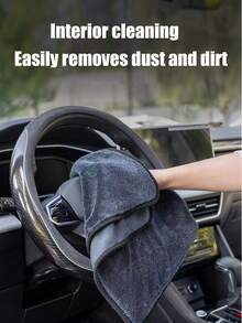 Vigour Summer Ultra-Fine Microfiber Car Cleaning Cloth - Multi-Functional Cleaning Cloth, Super Absorbent Thickened Technology, High Absorbency Quick-Drying Microfiber, High-Density Fabric, Reusable, Soft Car Towel, Microfiber Cleaning Cloth For Car Care, Car Interior Cleaning And Maintenance, Home Maintenance And Cleaning, Excellent Absorbency, Quick Drying, No Lint, Suitable For Cars, Trucks, Boats And Daily Home Cleaning, No Water Stains Quick-Drying Towel, Perfect Choice For Car Wash, Car, Motorcycle Owners - B - View 7