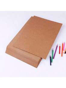 Juego de 25 hojas de cartulina tamaño A4/A3 de 250 g/m² en kraft/negro/blanco - Adecuado para arte DIY, elaboración de tarjetas, pintura, garabatos, invitaciones e impresión de papelería - 1 Set - Ver 12