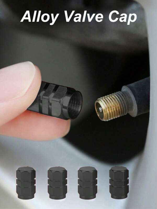 Aluminum Alloy Tire Valve Stem, Tire Valve Stem Cap, Aluminum Alloy Tire Valve Stem Dust Cover, Universal Auto Parts For Cars, Trucks, SUVs, Motorcycles, Bicycles