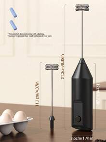 [電動雙頭奶泡器] 1個，便攜式電動奶泡器 | 迷你奶泡器，電池供電（不含電池）咖啡手動攪拌器，不同攪拌頭適用於不同場景，效果更好。拿鐵、卡布奇諾、法拉沛奇諾、巧克力電動無線攪拌器 - 適合聖誕禮物 - 彩色 - 查看 7