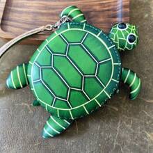 Genuine Leather Handmade Turtle Coin Purse, Cute Green Turtle Shaped Mini Wallet With Clasp Wrist Strap, Cartoon Animal Small Zipper Storage Bag Key Pouch, Women's Girls Daily Accessory,Bedroom Room Decor,Back To School - View 6
