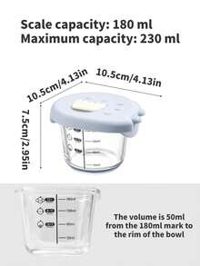 1pc/Glass Baby Food Container/Dinosaur Theme Baby Food Container/Newborn Essential/Fruit Container/Built-In Sealed Lid/Material: High Borosilicate Glass+Silicone - Multicolor - View 6