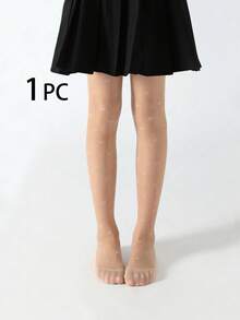 2/1件女童緊身褲，嬰兒緊身褲，兒童連褲襪，輕量愛心提花腳蹬連褲襪，網眼緊身褲，裸色、杏色、米色、卡其色，純色，可愛學院風，兒童舞蹈褲，柔軟舒適，適合春夏，適用日常穿著、四季、派對穿搭，可搭配裙子和短褲，可作為舞蹈襪使用，適合學生、女孩，開學季 - 彩色 - 查看 13