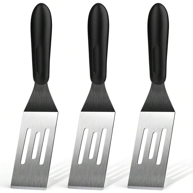 Stainless Steel Spatula Set, Mini Kitchen Serving Teppanyaki Spatula, Heat-Resistant Handle Metal Pizza Spatula, Tamagoyaki Spatula, For Kitchen Pancakes, Lasagna, Brownies, Cakes And Cookies - Multicolor - View 7
