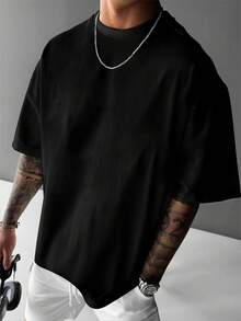 Camiseta de hombre de estilo retro y a, con un diseño de eslogan gótico Hijo de Dios, adecuada para salidas diarias y reuniones sociales, lavable aáquina. - Negro - Ver 5