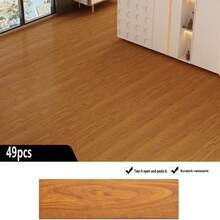49pcs Self-Adhesive Thickened Wear-Resistant Waterproof Anti-Slip Stone Plastic PVC Flooring Wood Grain Floor Stickers - 49pcs - View 13