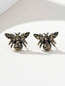 1 Pair Fashion Elegant Cute Zinc Alloy Butterfly Stud Earrings - Gold - View 3
