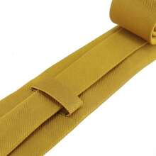 Set Of 3 Light Gray Ties For Groomsmen, Weddings, And Events - Golden Yellow - View 6