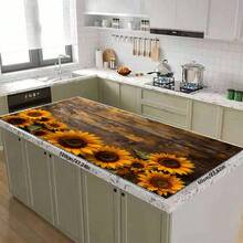 1pc Dish Drying Mat, Coffee Machine Mat, Vintage Distressed Wood Board Sunflower Print Polyester Fiber Drain Mat, Highly Absorbent, Durable, Suitable For Dining Table, Cafe And Other Scenes, Multi-Purpose Drainage Mat, Home Gift, Tabletop Decor - XYLSD-474 - View 16