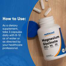 Nutricost Magnesium Glycinate 210mg, 90 Capsules - Gentle Formula, Bedtime Routine, Non-GMO, Gluten Free - Others - View 9