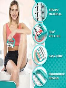 1‑Pack Fat‑Burning Massage Fascia Roller, Deep Tissue Muscle Relaxation Tool, Body & Leg Massager Fitness Equipment For Women - A - View 2