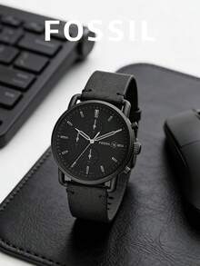 Fossil Quartz Men's Watch, Multifunctional Business Fashion, Model FS5504 - Black - View 1