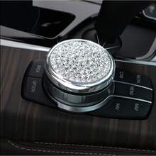 TRTY Car Center Console Multimedia Modification Knob Cover, Rhinestone Sparkling, Interior Knob Protective Cover Sticker, Suitable For BMW New 1 Series 3 Series GT 5 Series 7 Series X3 X6, Also An Ideal Holiday And Birthday Gift - Car Multimedia Knob Cover - View 11