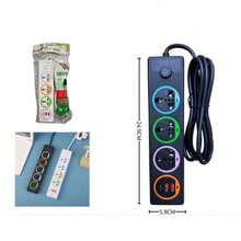 Unisex Multi-Outlet Power Strip With USB And Master Switch, Modern Style For Home/Office/Travel, Multi-Socket - Black - View 6