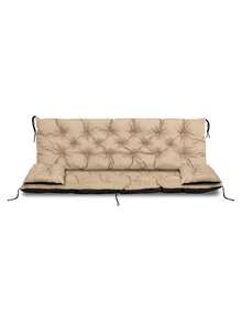 Waterproof Garden Bench And Swing Cushion Set 150x60x50 Cm With 2 Small Cushions Beige - one-size - View 3