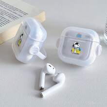 花生史努比 Stay Cool 時尚眼鏡 AirPods Pro 保護殼 可愛夏季透明防震殼 附旋轉支架 適用於 AirPods 1/2/3/4 及 Pro/Pro 2 代 新版 AirPods Pro 3 聖誕襪禮物 送女友 - transparent - 查看 2