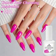 Mtssii 18.7ml Vivid Magenta Pink Gel Nail Polish, Bold Dragon Fruit Pink Color, Soak Off UV/LED Semi-Permanent Nail Gel, Long Lasting Salon Quality, Bright Magenta For Summer, Vacation & Bold Nails, DIY Nail Art - Multicolor - View 4