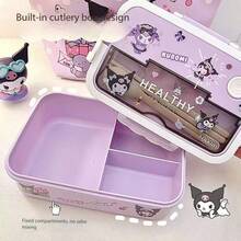 1 buah Kotak Makan Siang DIY Sanrio Hello Kitty dan Kuromi dengan Sekat, Kotak Makan Siang Dua Lapis untuk Pelajar, Kotak Makan Siang Kantor, Kotak Makan Siang Berinsulasi Isi Air, Kotak Makan Siang Portabel Kapasitas Besar, Mudah Dibawa, Kotak Makan Siang dengan Sekat, Perlengkapan Sekolah untuk Pelajar, Kotak Bento, Kotak Makan Siang, Hadiah Ulang Tahun - MultiWarna - View 4