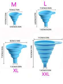 3pcs/1pc Foldable Silicone Funnel - Kitchen Telescopic Mini Oil Funnel, Home Cooking Tool, Portable Liquid Dispensing Funnel, Portable And Easy To Store, Convenient For Pouring Liquid, - Kitchen And Restaurant Essential (Random Color) - Multicolor - View 9