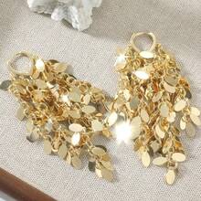 1 Pair Fashionable Charming Women's Shiny Pendant Earrings, Exquisite Party Accessory, Birthday Gift - Gold - View 1