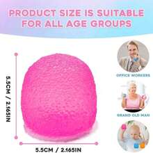Cute Candy Squishy Toy, Jelly Sugar Ball Stress Relief Fidget, Soft Squeeze Sensory Toy For Kids & Adults, Kawaii Mochi Squishy Desk Toy, Anxiety Relief Hand Toy, Party Favor, Cute Candy-Inspired Decompression Toy. - Candy(Pink) - 查看 3
