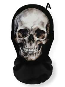 4pcs Halloween Skull Series Funny Head Cover, Full Face Sun Protection Mask - Multicolor - View 2