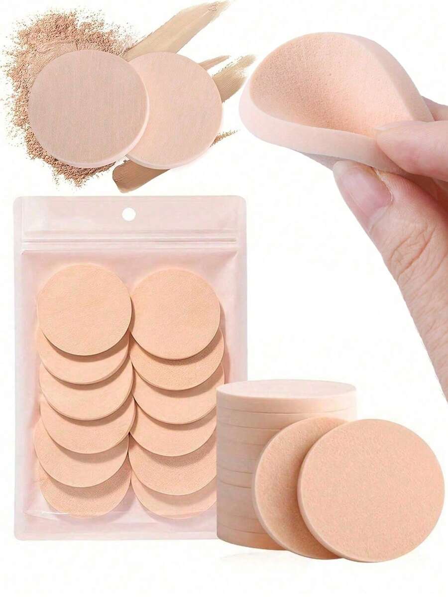 Set Spons Makeup Bulat Profesional, Spons Makeup Lembut Cocok Untuk Alas Bedak, Bedak, dan Krim (1 Buah atau Lebih) - MultiWarna - View 1