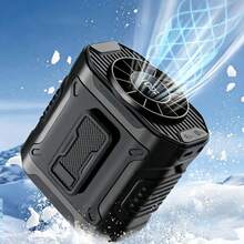 3-In-1 Portable Waist-Hanging Fan | Cooling And Heat Relief In High-Temperature Outdoor Places, 199-Speed Adjustable, 5000mAh Battery USB Rechargeable, Digital Display, LED Flashlight, Emergency Flashlight Function. - Black - View 13