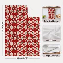2PCS Kitchen Towel, Cherry Pattern Printed, Modern Minimalist Style 40*60cm Rectangular Microfiber Kitchen Towel, Dish Cloth, Table Cloth, Hand Towel, Kitchen Decor, Home Decor, Neighbor Housewarming Gift, Kitchen Napkin And Dish Cloth, Home Decor - Red - View 3