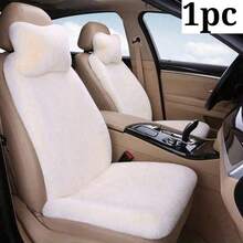 1pc Car Seat Cushion, Winter Long Plush Seat Cover, Comfortable & Warm Car Seat Protector, Backrest Short & Long Plush Rear Seat Cushion - Backrest - View 1