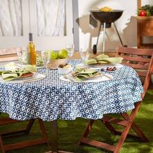 CAMZ37331 TC OUTDOOR BLUE IKAT 60 inch ROUND - 60" REDONDO - Ver 5
