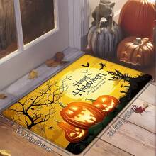1 PIEZA/2 PIEZAS/3 PIEZAS Alfombra de Suelo de Halloween, Estampado 3D de Luna & Calabaza. Esponja Suave, Antideslizante & Lavable a Máquina, Excelente para Cocina, Baño y Exterior en Todas las Estaciones - Multicolor - Ver 6