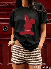 Women T-Shirts - Hitam - View 5