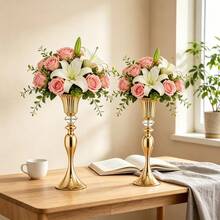 Đạo cụ đám cưới nghệ thuật sắt kim loại, giá đỡ nến nàng tiên cá dẫn lối lối đi đám cưới, phù hợp trang trí bối cảnh, trang trí bàn khách sạn, trang trí và trưng bày bình hoa bàn chính đám cưới, giá đỡ nến nghệ thuật sắt - Bình hoa cưới - Xem 1
