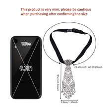 2Pcs Fashion Shiny Silver White & Champagne Rhinestone Ties, Integrated Adjustable Design, Elegant Men Accessories For Daily Date & Formal Occasions - White - View 6