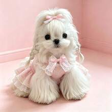 8/20pcs Pet Dog Grooming Bows, Cat & Dog Daily Decoration Lace Bows, Cute Adjustable Dog Collar Bows - Multicolor - View 8