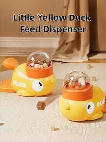 1pc Cute Duck Shaped Interactive Pet Treat Dispenser Toy, Press-To-Release Puzzle Slow Feeder, Suitable For Cats And Small Dogs - Multicolor - View 6