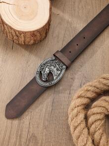 1pc Vintage Western Cowboy Style Belt, Unisex, Suitable For Jeans - BH1144 - View 27