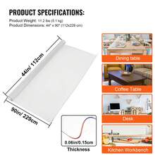 Plastic Table Pad 229x112 Cm Rectangular PVC Table Cover - 1120*2290*1.5mm - View 7