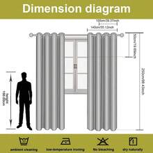 FLYINGCURTAINS 1 Stück Verdunkelungsvorhang mit Metallösen; geeignet als Outdoor-Verdunkelungsvorhang, Standard-Verdunkelungsvorhang oder thermisch isolierter Vorhang; ideal für Wohnzimmer, Schlafzimmer und Homeoffice; einfach zu installieren. - Mehrfarbig 3C - Übersicht 7