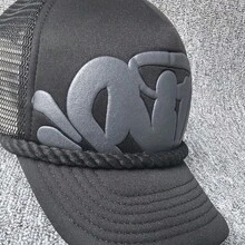 Buchstaben Trucker Cap High Street Hip-Hop Stil Schwarze Stern Baseballkappe Lässig Outdoor Mesh Verstellbar Dad Hat Unisex - Schwarz - Übersicht 3