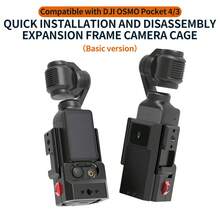 Aluminum Alloy Metal Camera Cage Expansion Frame Adapter With Backpack Clip Quick Release Base, Neck Mount Cycling Cold Shoe Bracket For Osmo Pocket 4/3 - View 1