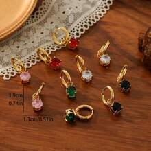 1 đôi Thép không gỉ 18K MẠ Trân châu & Khối Zirconia  Hoa tai Thích hợp Cho công việc , Buổi tiệc , Ngày - Bông tai ngọc trai - Xem 11