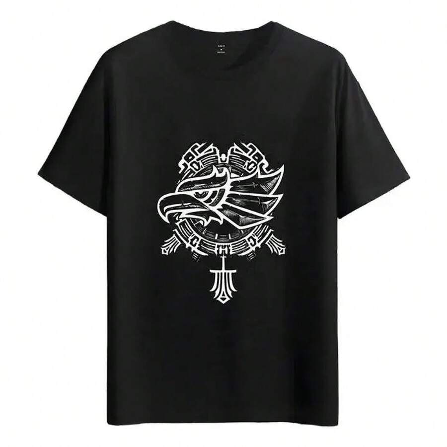 Tshirt Muscle Freaks Azteca Estilo Impresión Camiseta TRSX - 1PC-MAN-NEGRO - Ver 1