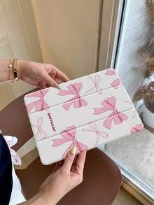 Funda protectora rosa adecuada para iPad de 7.a, 8.a y 10.a generación de 10.2 pulgadas, con soporte, ranura para lápiz, carcasa transparente anti-caídas y soporte plegable en forma de Y - Multicolor - Ver 2