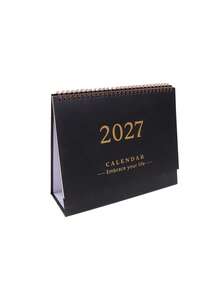 1PC Large 2027 Retro Desktop Calendar, Stylish Home Decoration,Compact Vertical Flip Design, Durable Metal Ring Binding, Clear Monthly Layout - Single Piece - View 12