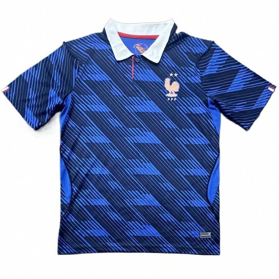 France Home World Cup Football Jersey Men's Adult T-Shirt - 法國主場 - 查看 1