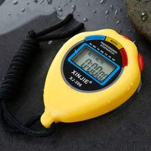 Waterproof Sports Stopwatch, Professional Timing, LCD Display, Pocket Stopwatch, Multifunctional Timer For Sports Coaches. - Yellow - View 4